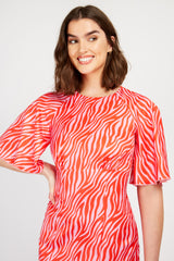 Little Mistress Zebra Print Midaxi Dress