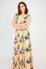 Little Mistress Multi Print Maxi Dress