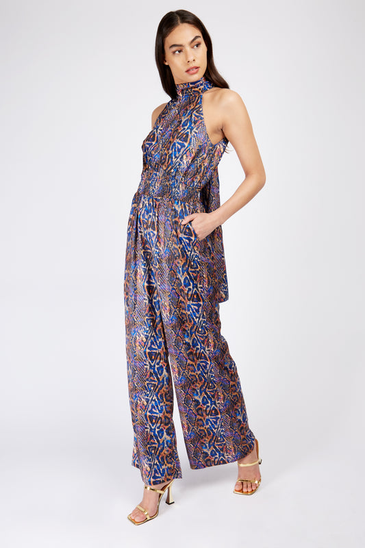 Little Mistress Snake Tie Jumpsuit