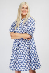 Little Mistress Blue Print Mini Dress By Vogue Williams