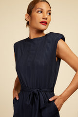 Little Mistress Navy Jumpsuit