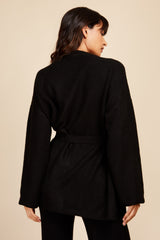 Little Mistress Black Wrap Cardigan