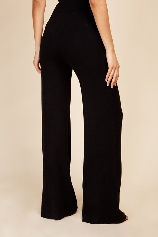 Little Mistress Black Knit Trousers