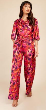 Little Mistress Marble Print Jumpsuit