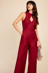 Little Mistress Berry Shimmer Jumpsuit