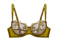 Dita Von Teese Julias Roses Balconnette Bra - Yellow