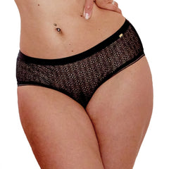 Pretty Polly Delicate Lace Boyshort - Black