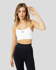 Women'S White Protek Sports Bra