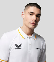 White Mclaren Active Dualbrand Fanwear Polo