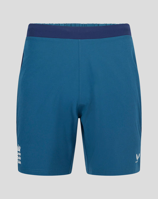 Men England Cricket Woven Training Shorts - Blue