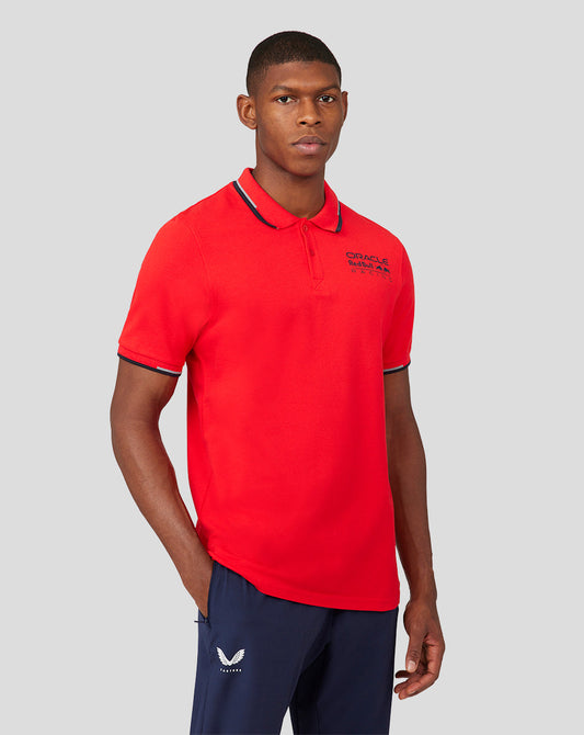 Oracle Red Bull Racing Unisex Core Polo - Flame Scarlet