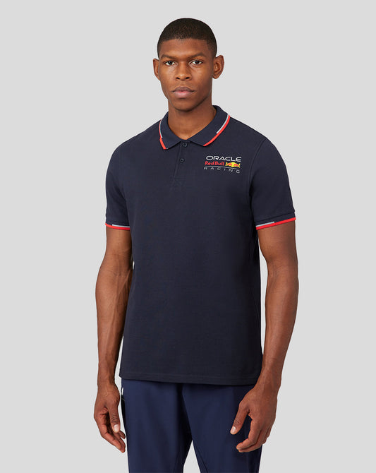 Oracle Red Bull Racing Unisex Core Polo Full Colour Logo - Night Sky