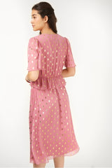 Little Mistress Polka Dot Midi Dress