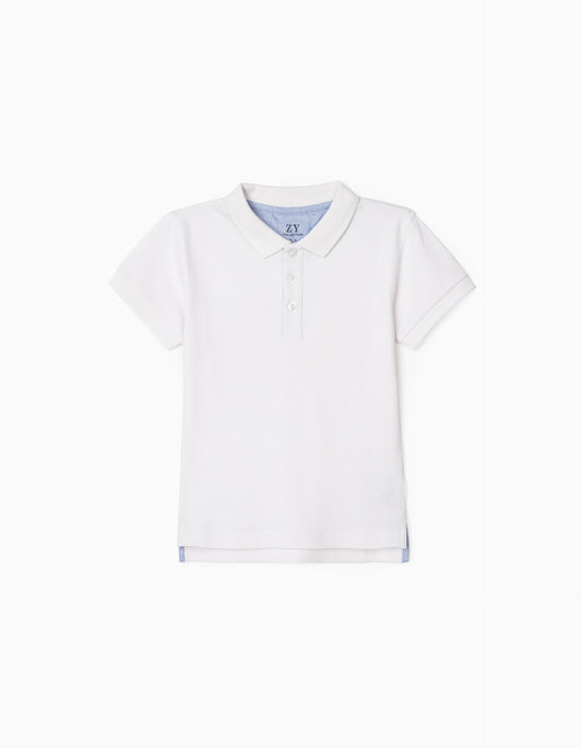 Zippy Boys White Short Sleeve Polo Shirt