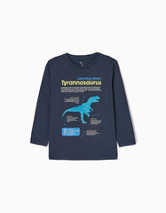 Zippy Boys 'T-Rex' Long-Sleeve Cotton T-Shirt