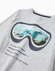 Zippy Cotton T-Shirt For Boys 'Trail', Grey