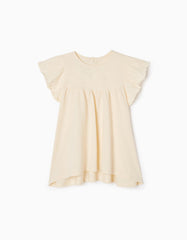 Zippy Cotton T-Shirt With Frills For Girls