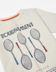 Zippy Girls 'Tennis' Cotton T-Shirt