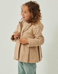 Zippy Girls Beige Hooded Jacket