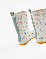 Girls White Rubber Wellies