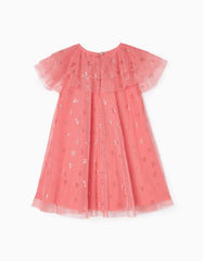 Zippy Baby Girls Tulle Dress With Floral Motif