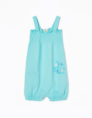 Zippy Strappy Jumpsuit With Smocked Frill For Baby Girls