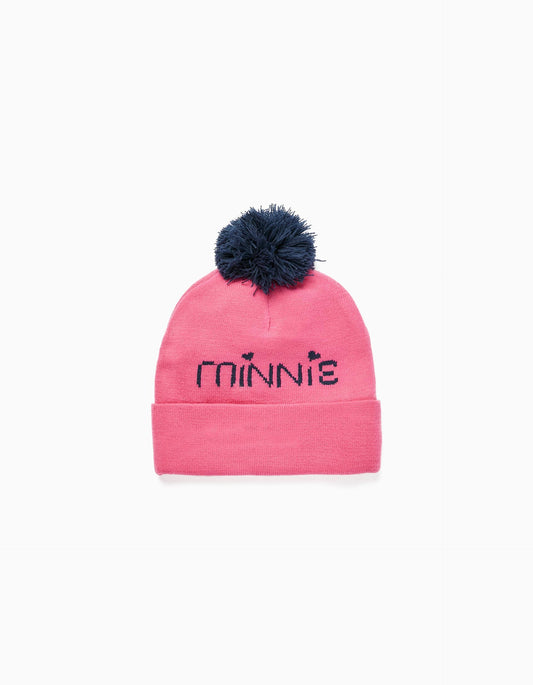 Zippy Beanie With Pom-Pom For Girls 'Minnie', Pink/Dark Blue