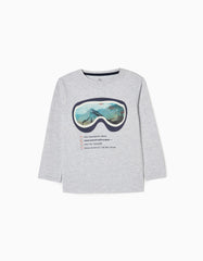 Zippy Cotton T-Shirt For Boys 'Trail', Grey