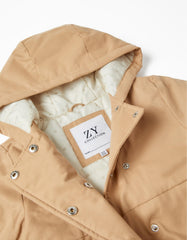 Zippy Girls Beige Hooded Jacket