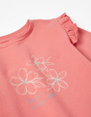 Zippy Girls 'Beauty' Cotton Sweatshirt With Ruffles