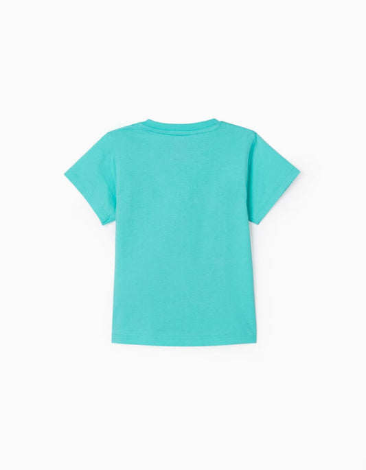 Zippy T-Shirt For Baby Boys 'Mickey', Aqua Green