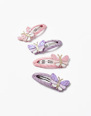 Zippy Girls 'Butterflies' 4-Pack Hair Pins