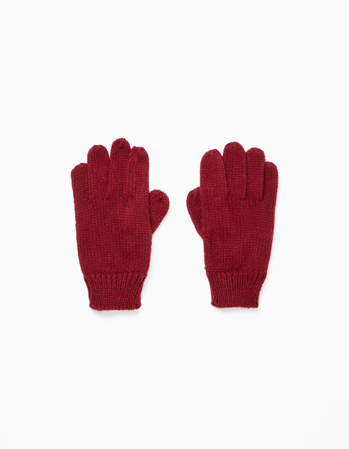 Zippy Boys Burgundy Knit Gloves