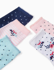 Zippy Girls 5-Pack Cotton Socks