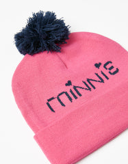 Zippy Beanie With Pom-Pom For Girls 'Minnie', Pink/Dark Blue