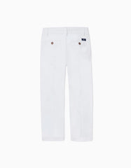 Zippy Trousers With Creases For Boys, White