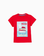 Zippy Cotton T-Shirt For Baby Boys Funny Boat