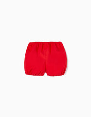 Zippy Cotton Shorts With Bow For Baby Girls