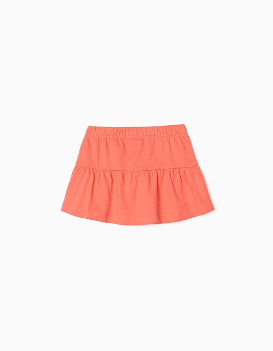 Zippy Jersey Skirt For Baby Girls, Orange