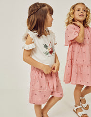 Zippy Floral Cotton Shorts For Girls