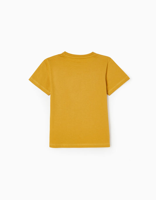 Zippy Cotton T-Shirt For Boys 'Swiss Alps', Yellow