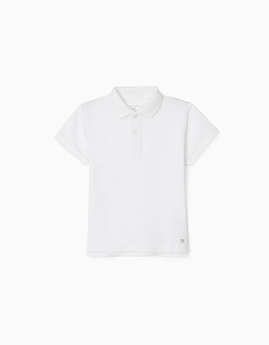 Zippy Boys White Short Sleeve Polo Shirt