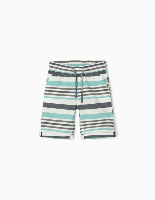 Zippy Striped Shorts For Boys, Multicoloured