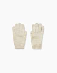 Zippy Girls Beige Knit Gloves