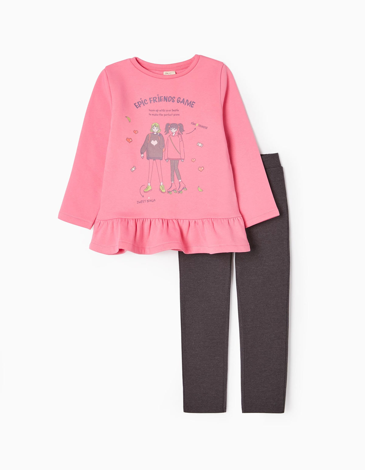 Zippy Girls 'Best Friends' Cotton Sweatshirt & Leggings