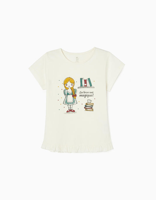 Zippy Girls White Short-Sleeve T-Shirt