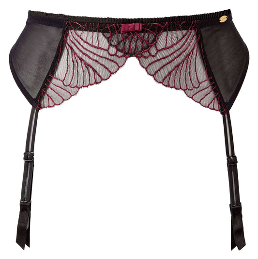 Gossard Red/Black Lace Suspender