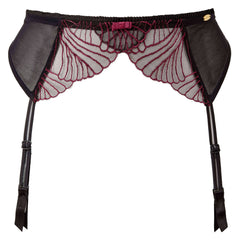 Gossard Red/Black Lace Suspender