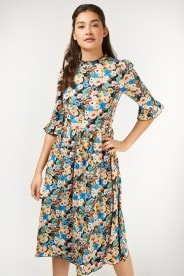 Little Mistress Printed Midi Dress