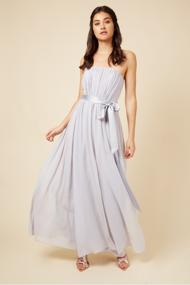 Little Mistress Grey Bridesmaid Dress